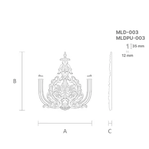 N-382 Ornamental handcrafted applique